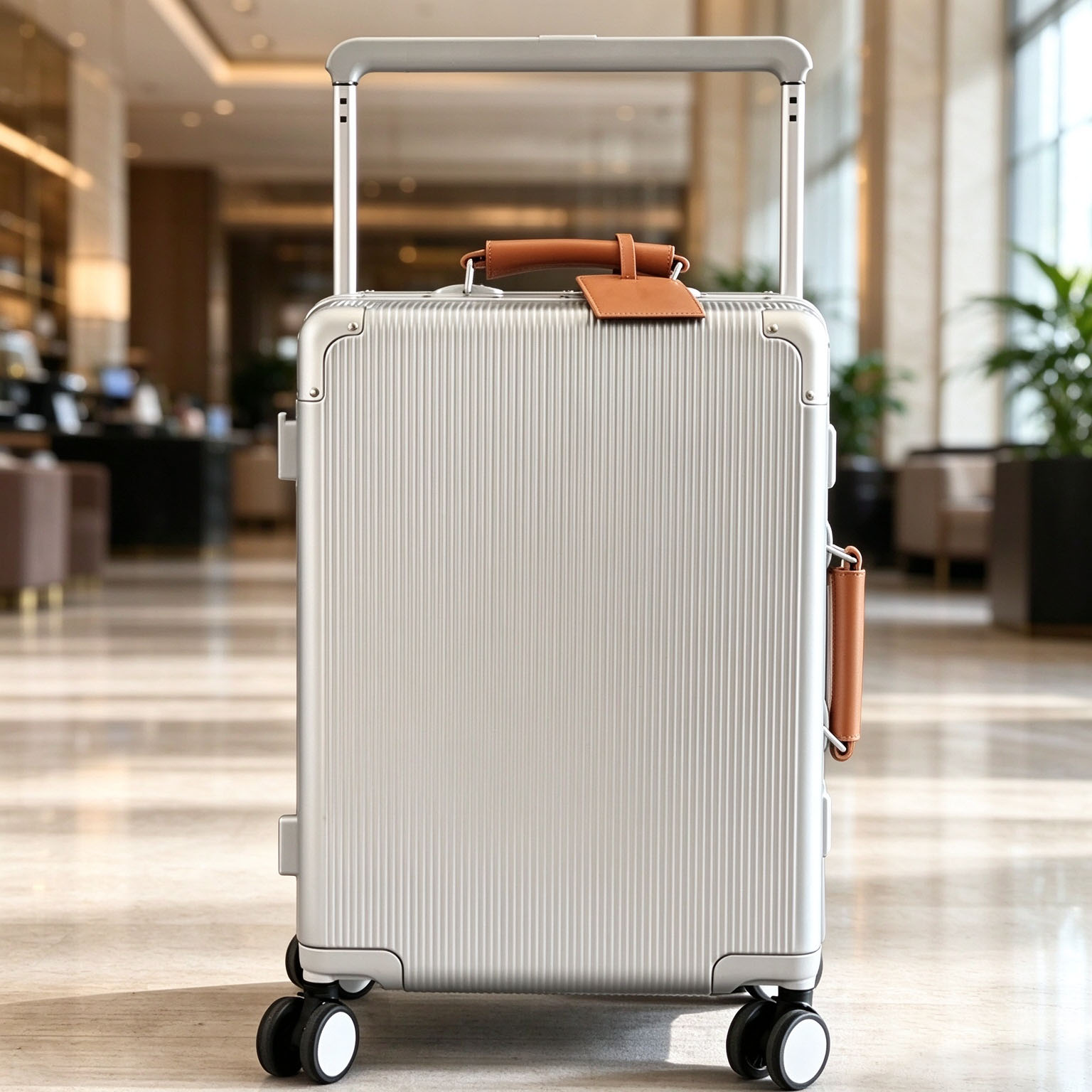Aluminum Frame Carry On Luggage - Valise à poignée large en PC
