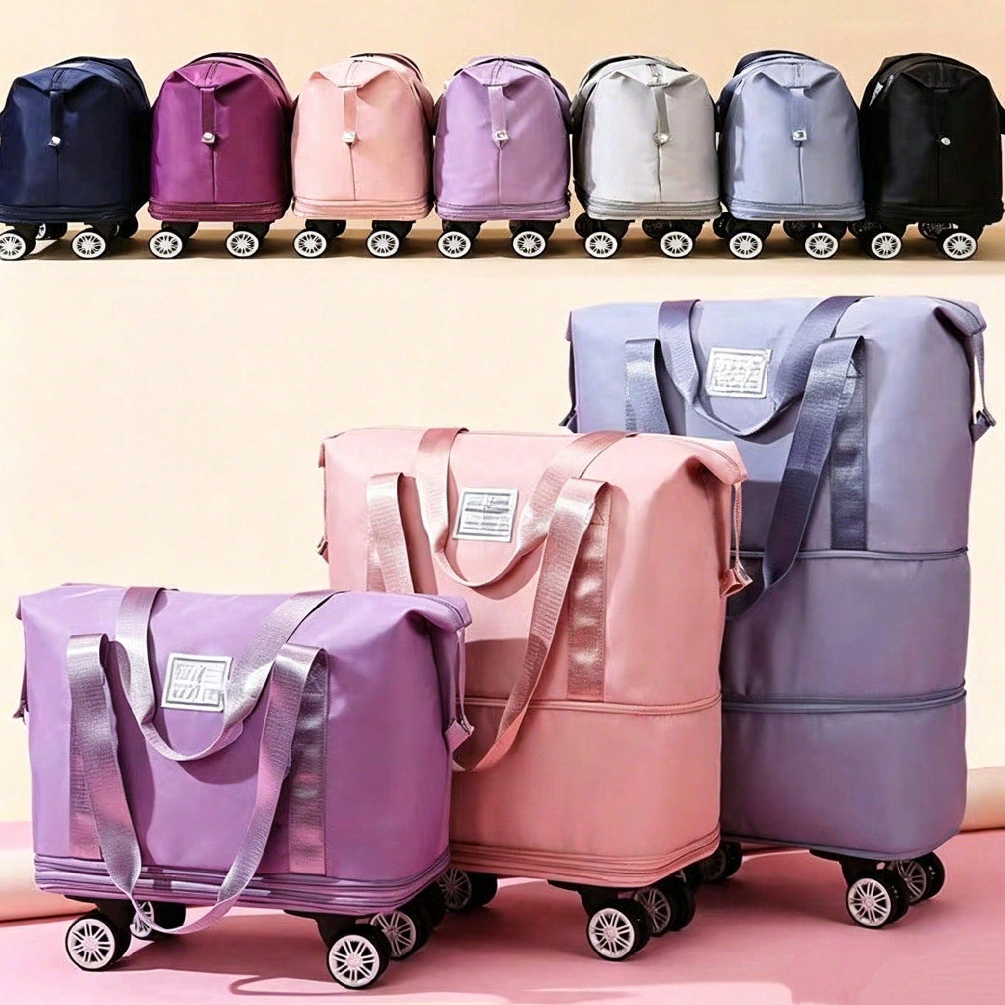 Sac de voyage à roulettes exte - Foldable Rolling Luggage Bag avis et prix