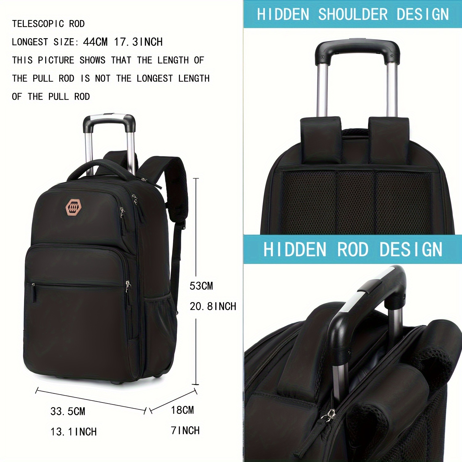 Sac à dos à roulettes pour ord - Foldable Rolling Luggage Bag avis et prix