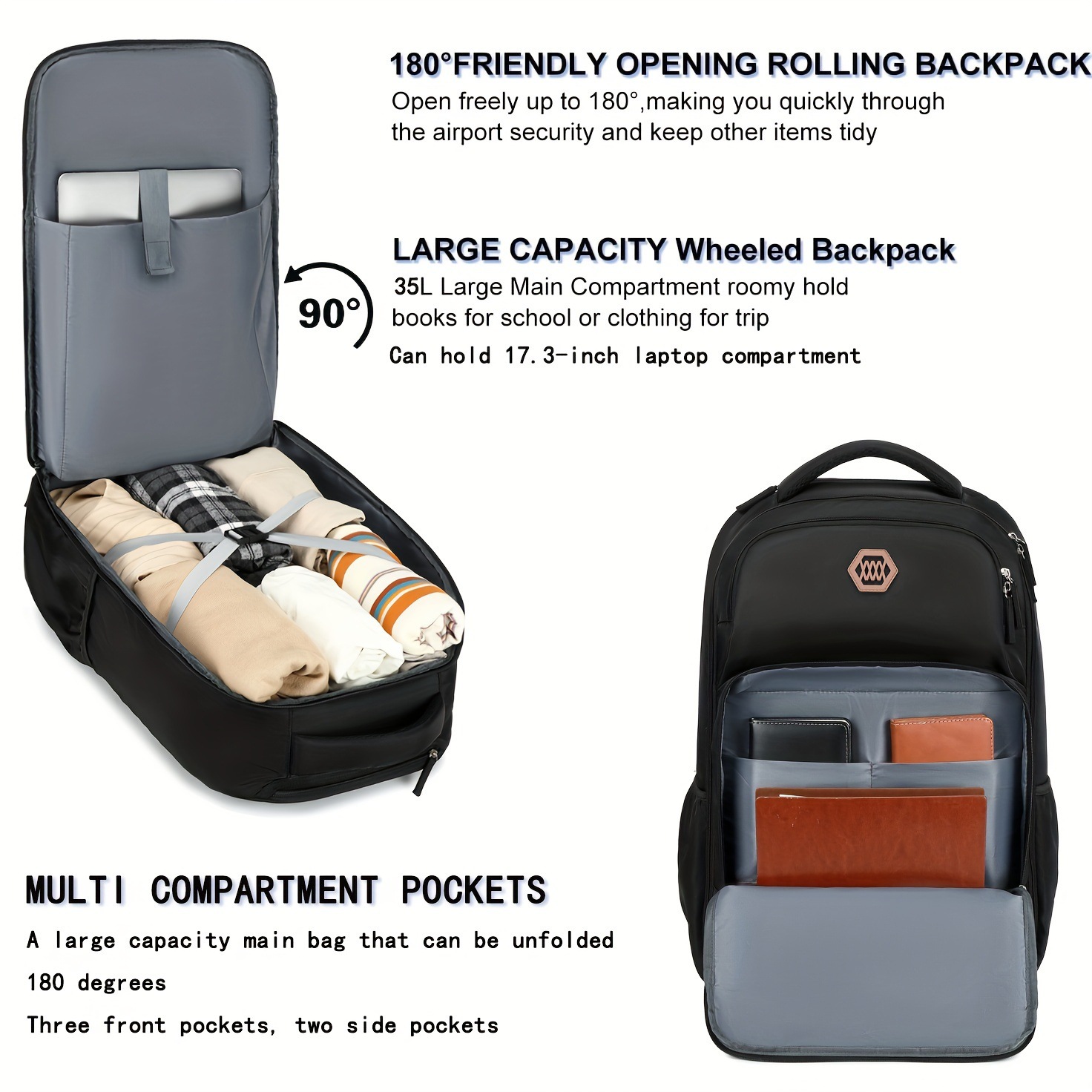 Sac à dos à roulettes pour ord - Foldable Rolling Luggage Bag avis et prix