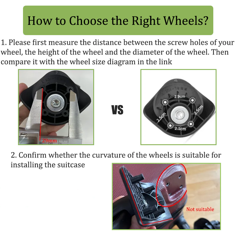 Roues de remplacement pour bag - Silent Replacement Luggage Wheels avis et prix