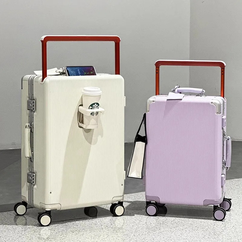 Valise à poignée large en PC d - Aluminum Frame Carry On Luggage avis et prix