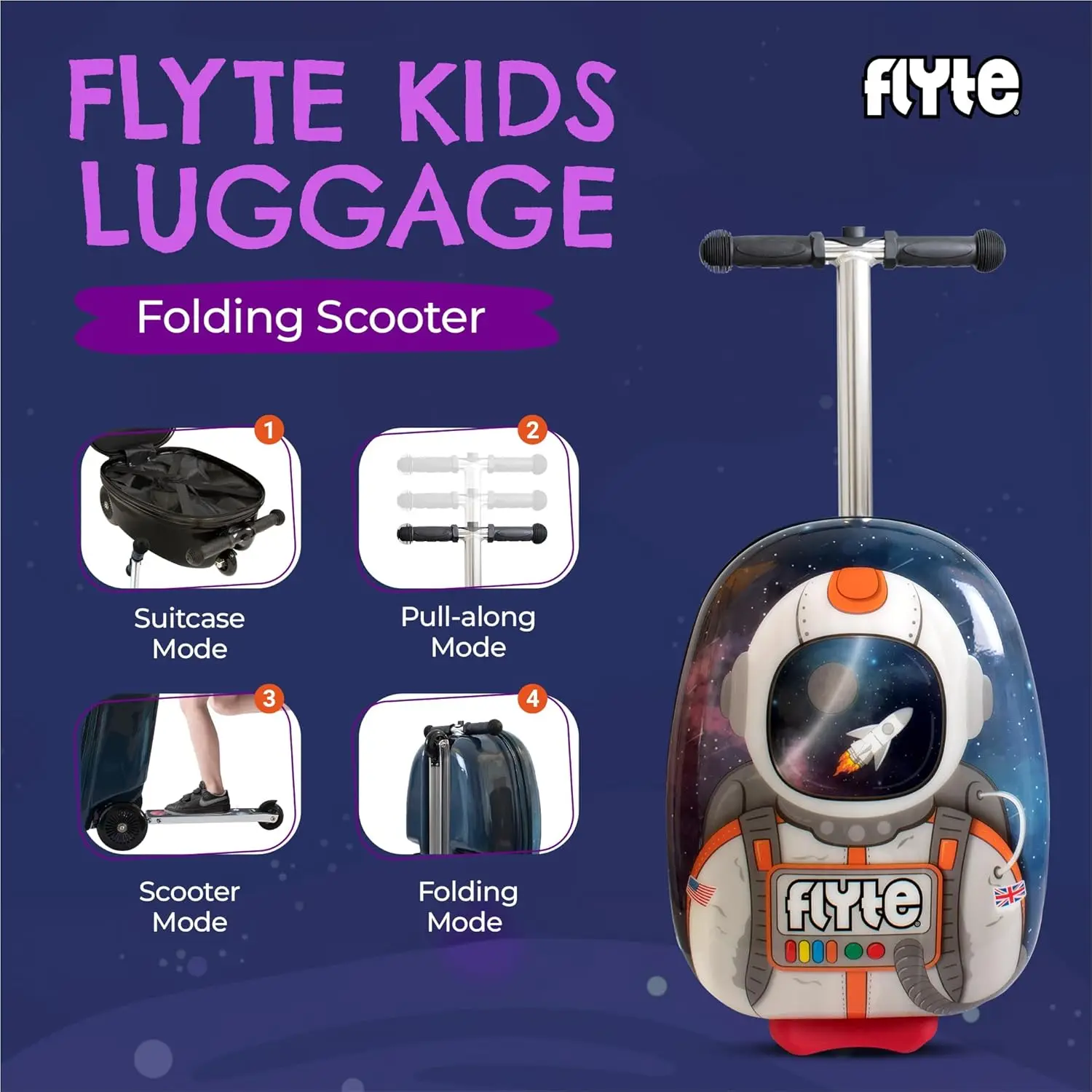 Valise Trottinette Pliante pou - Kids Ride On Suitcase Scooter avis et prix